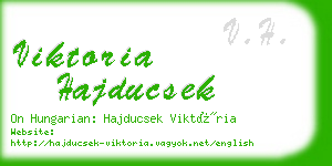 viktoria hajducsek business card